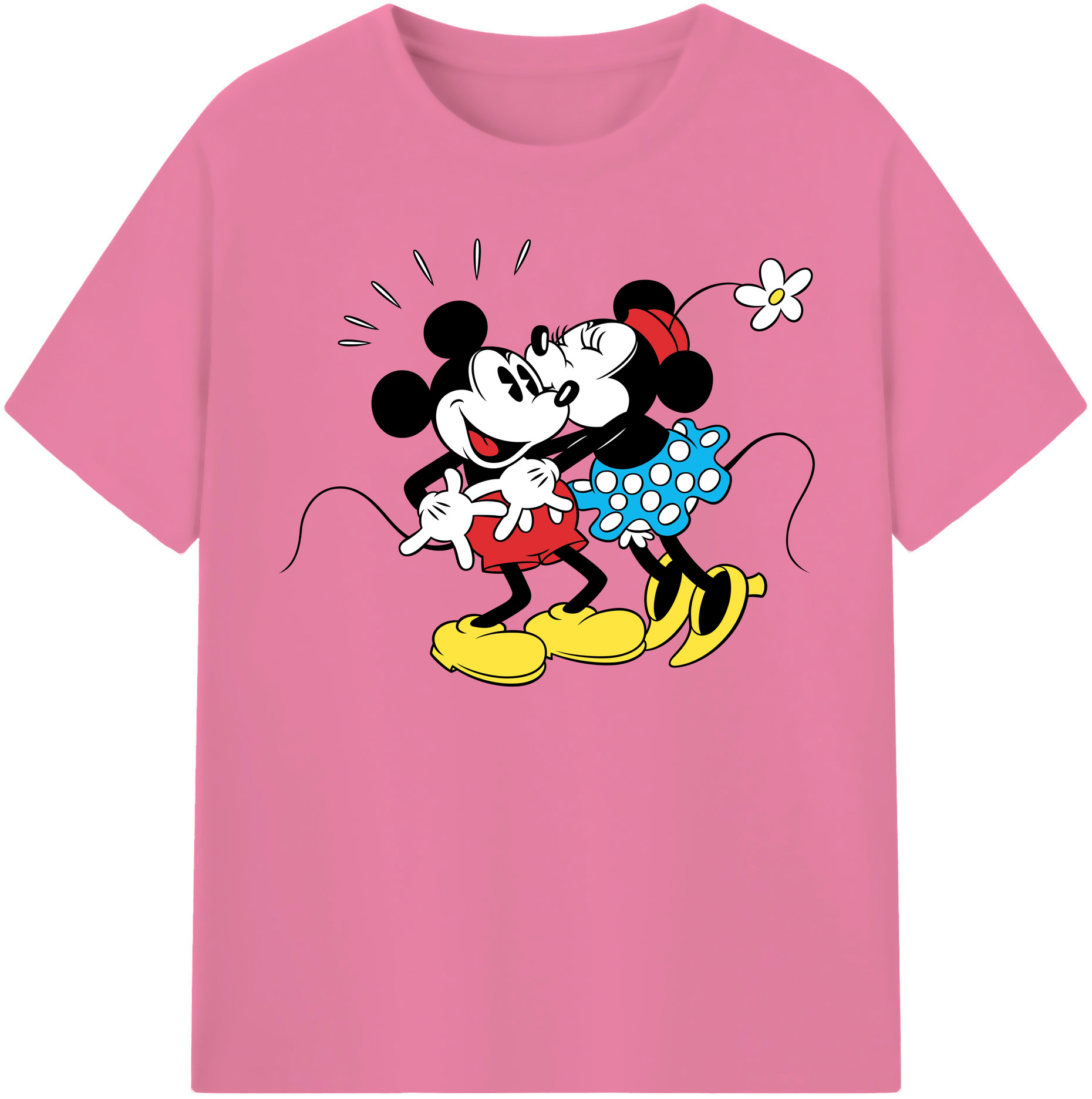 （画像用） ミッキーマウス Mickey Mouse 綿100％半袖Tシャツ（フロントプリント）